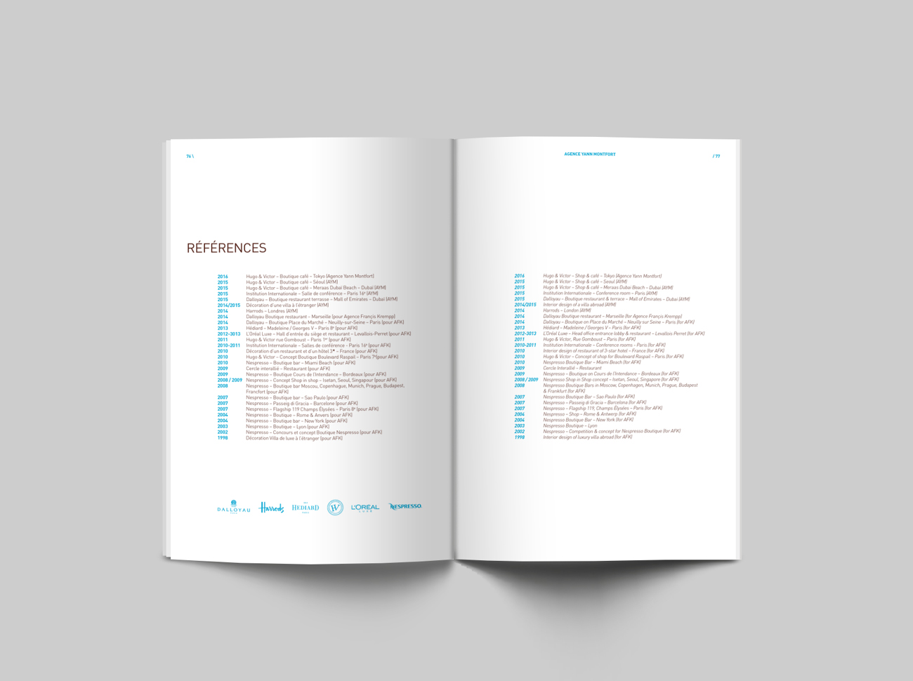 Composition typographique design éditorial Agence Yann Montfort