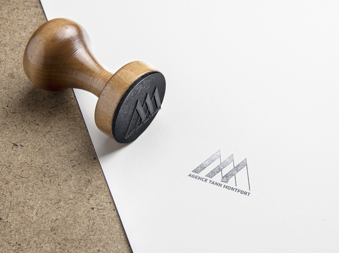 Détail logo et charte graphique Agence Yann Montfort Waixing