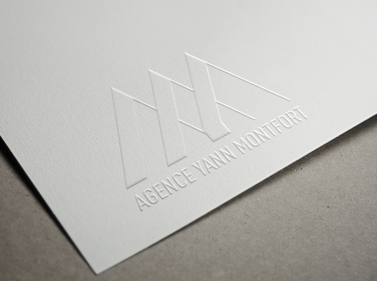 Détail logo et charte graphique Agence Yann Montfort Waixing