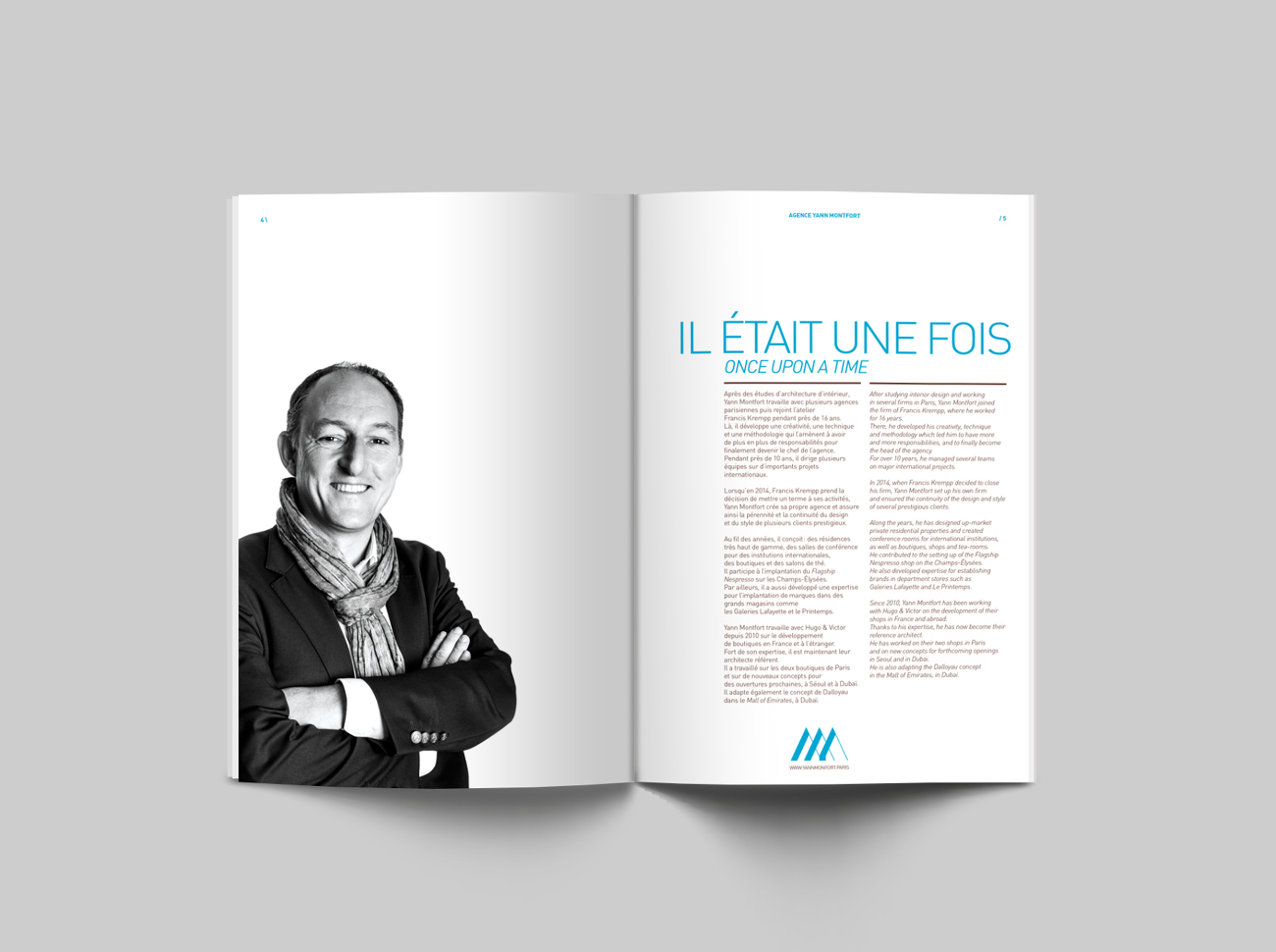 Page intérieure design éditorial Agence Yann Montfort