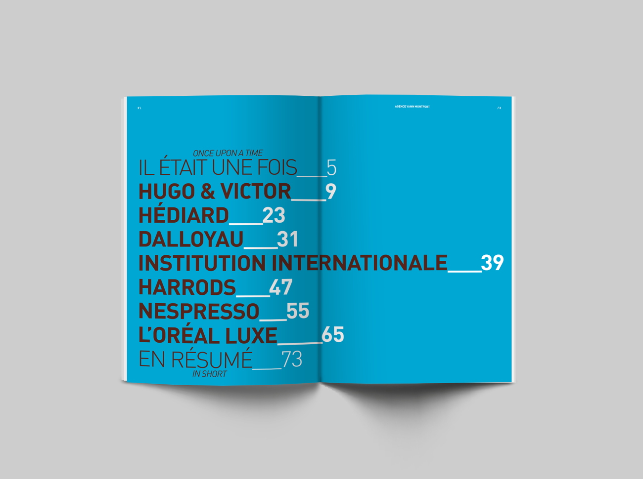 Composition typographique design éditorial Agence Yann Montfort