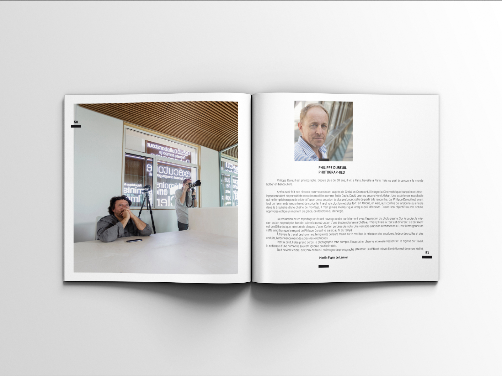 Graphisme éditorial catalogue photographies Dureuil Ast Carcelle Waixing mise en page images portraits typographie