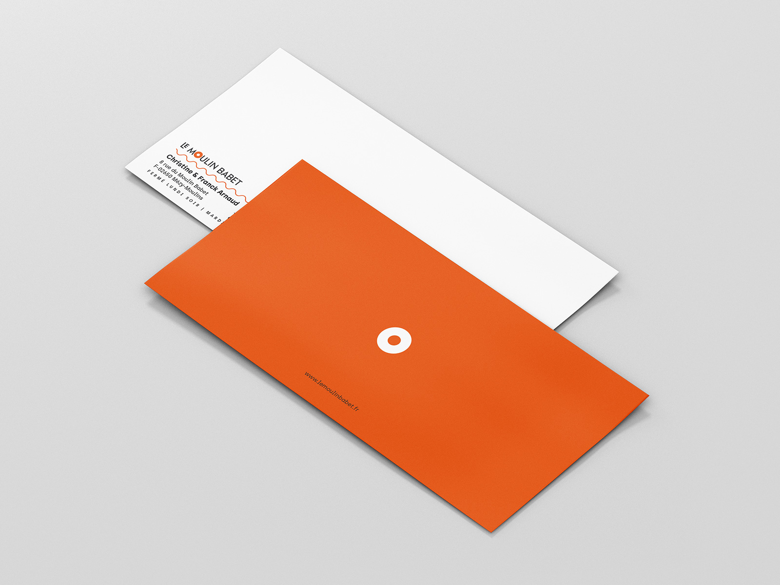 Design graphique identité visuelle restaurant Le Moulin Babet Waixing logo typographie palette couleurs