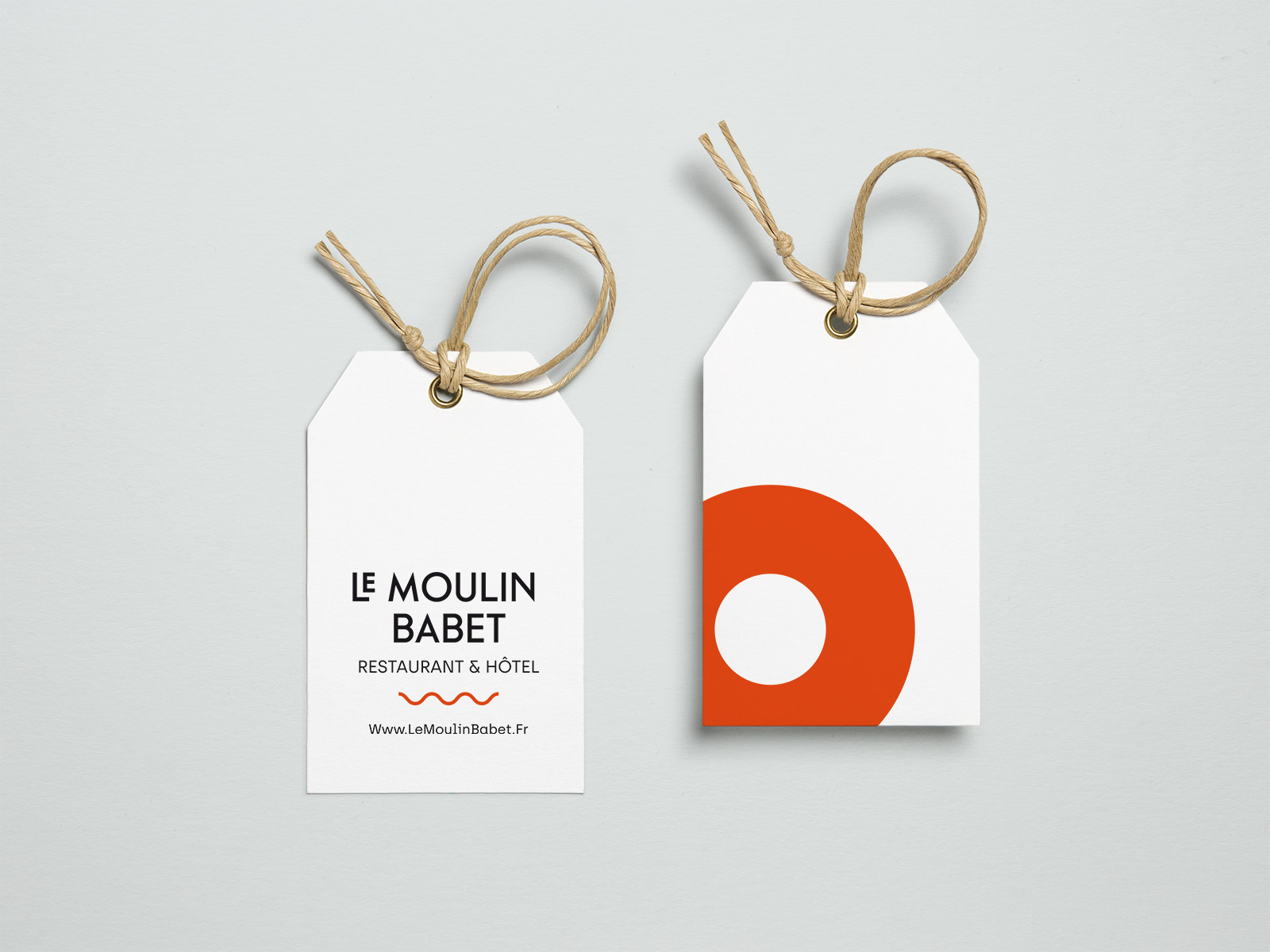 Design graphique identité visuelle restaurant Le Moulin Babet Waixing logo typographie palette couleurs supports print