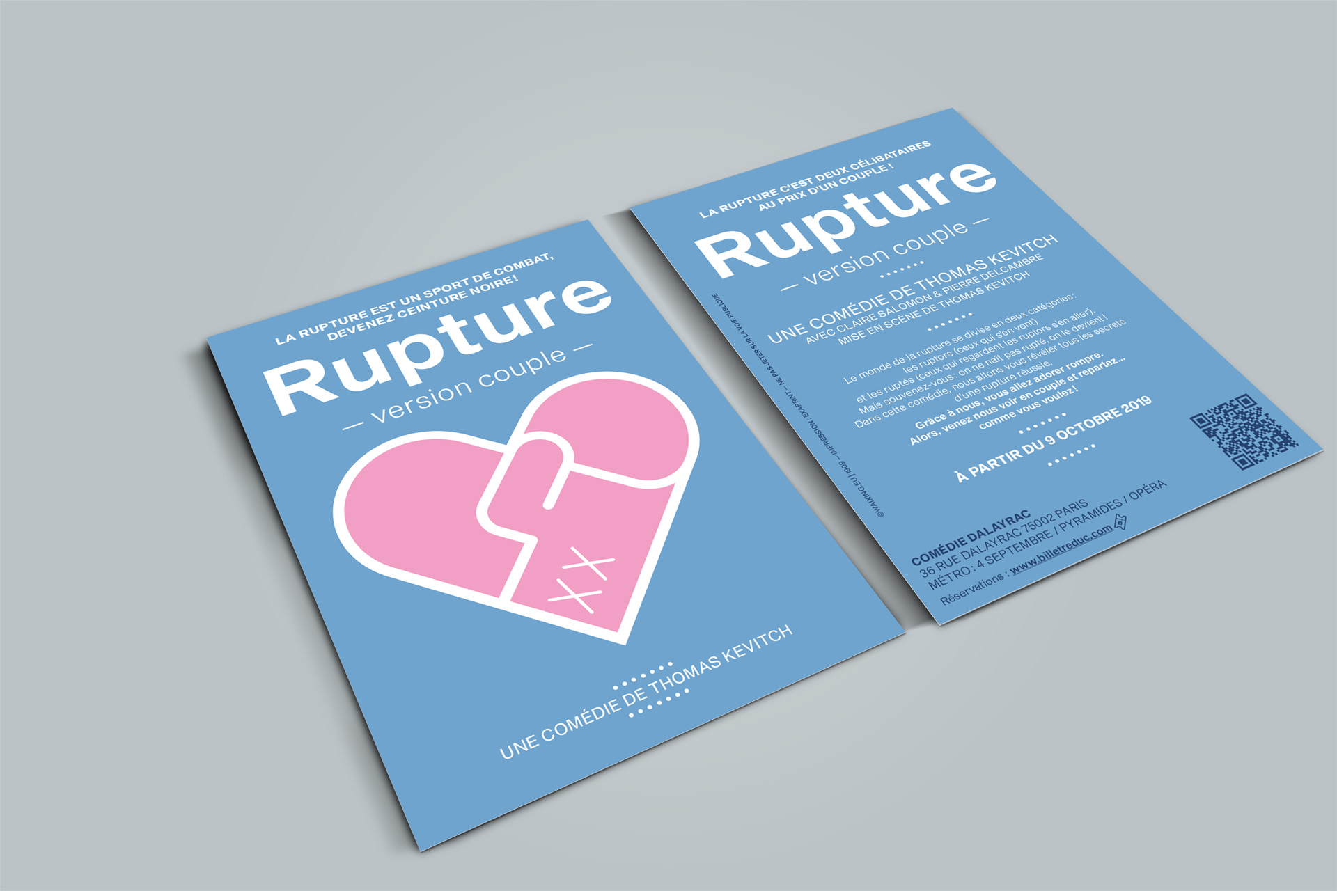 Design graphique visuel pièce de théâtre Rupture Waixing affiche mise en page illustration artistique