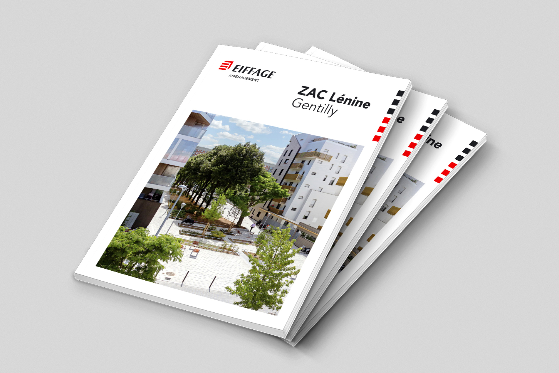Graphisme éditorial brochure architecture renouvellement urbain Waixing mise en page design Eiffage Zac Gentilly