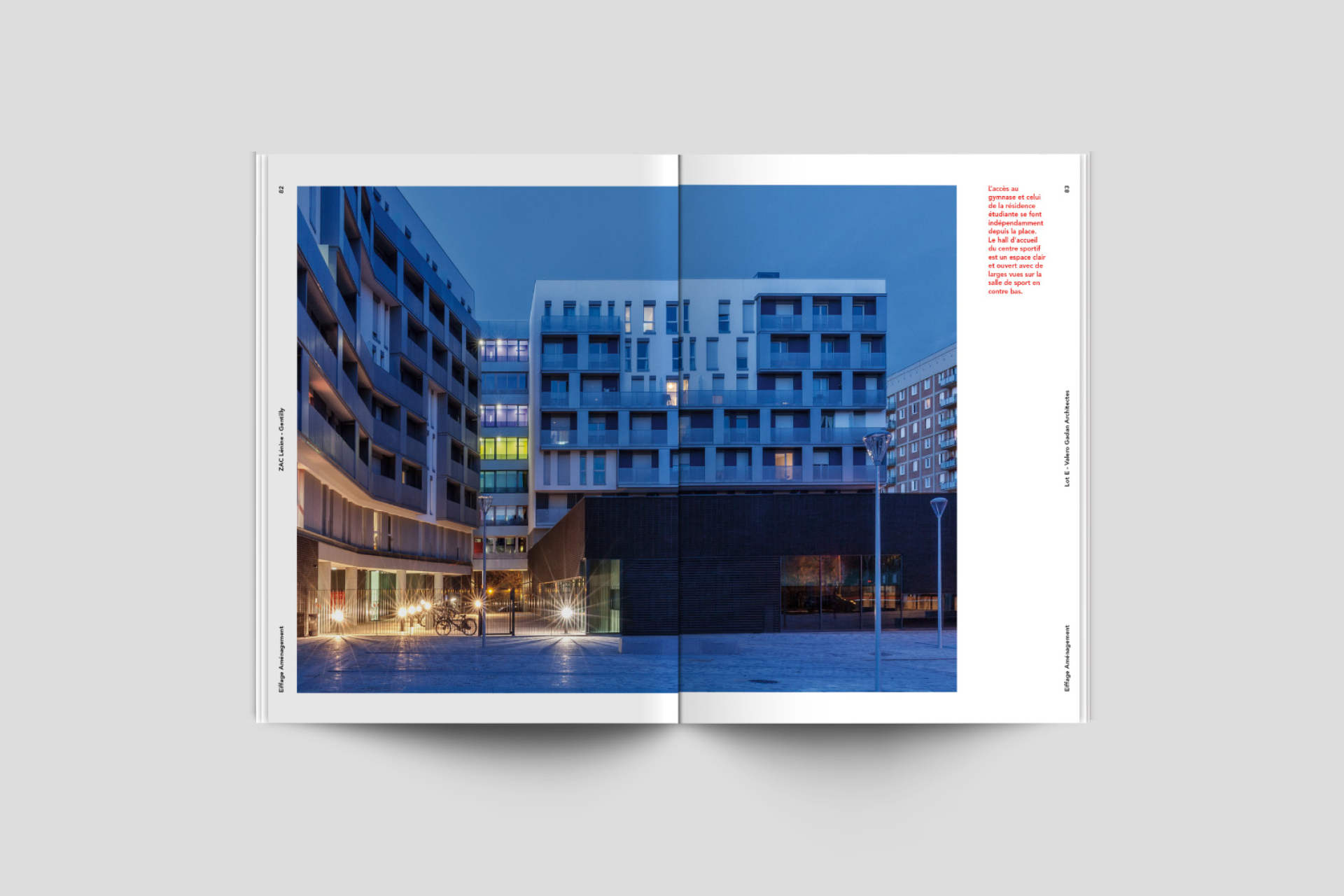 Graphisme éditorial brochure architecture et urbanisme Zac Gentilly Eiffage Waixing mise en page design typographie