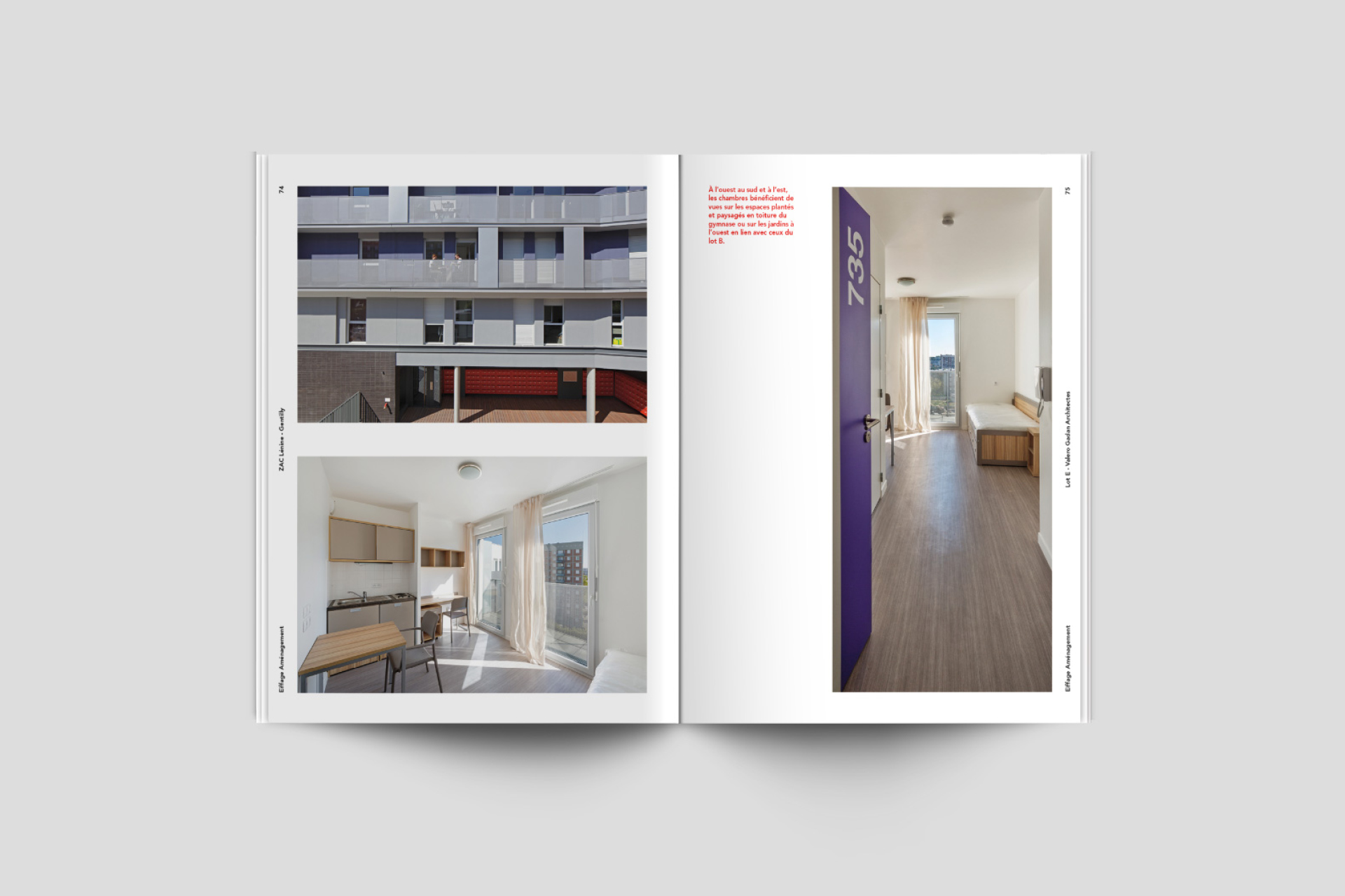 Graphisme éditorial brochure architecture et urbanisme Zac Gentilly Eiffage Waixing mise en page design typographie