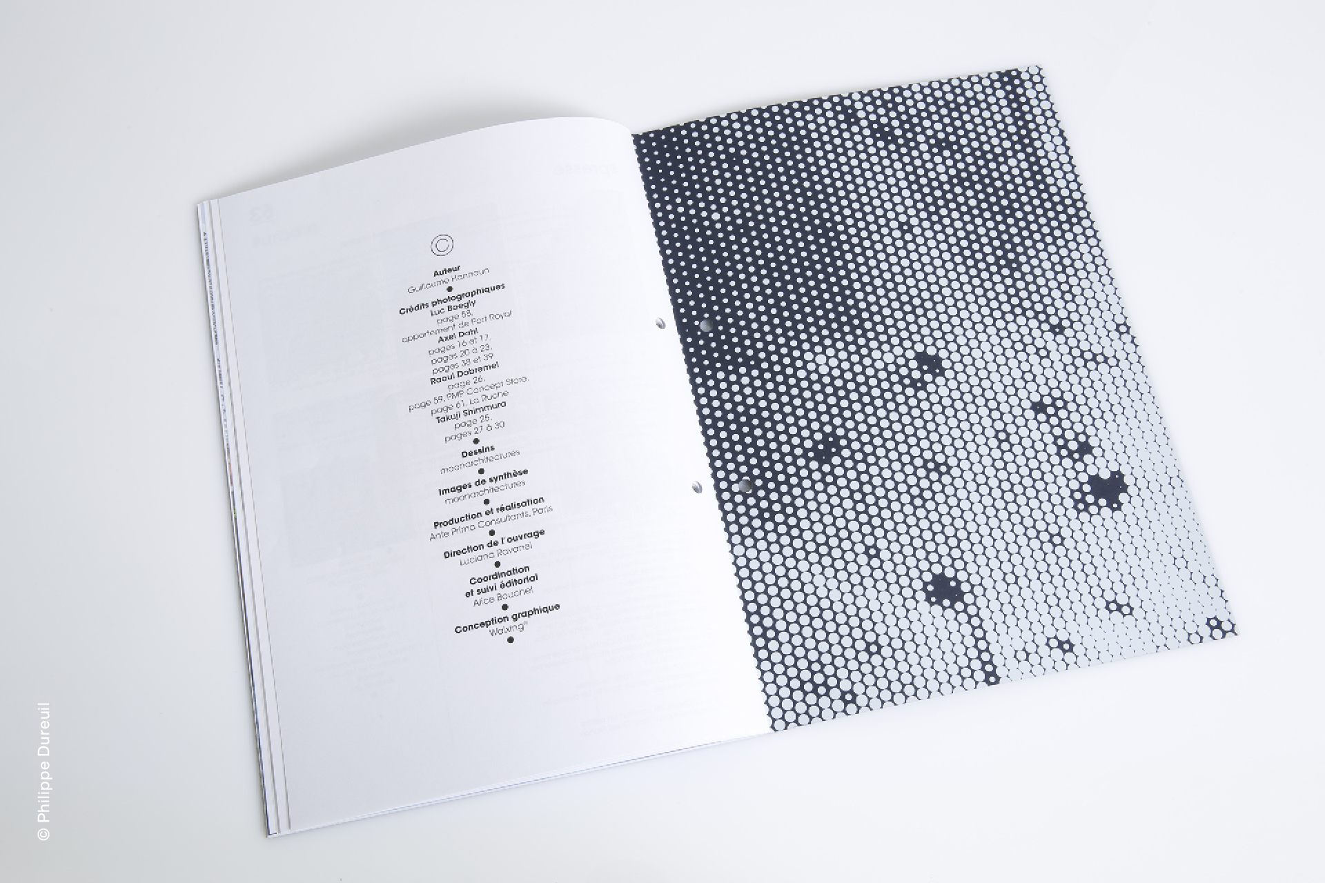 Graphisme Moon Architectures mise en page éditoriale Waixing design identité visuelle architecture contemporaine